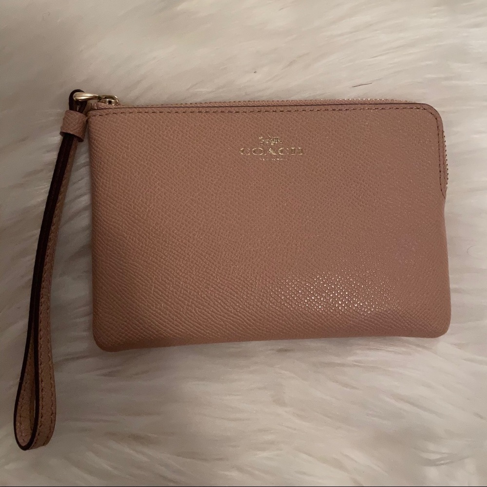 Nude Pink Coach Wristlet